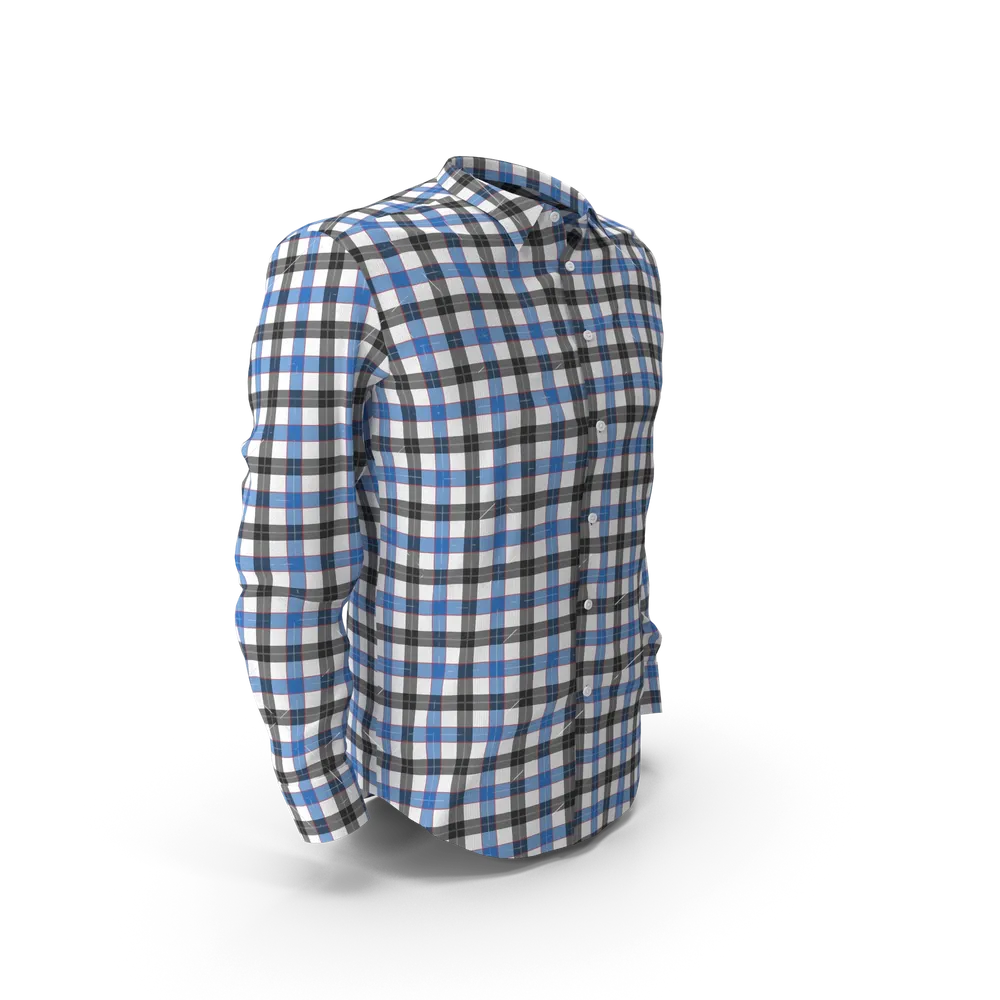 Blue & Black Check Shirt view 4