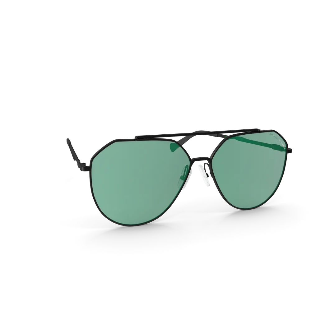 Green and Black Glasses view 3